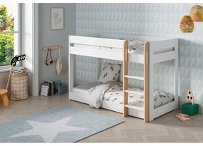 Letto a castello bianco per bambini 90x190 cm Angel - Marckeric