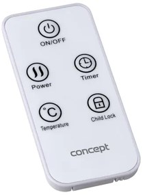 Concept KS4010 - Termoconvettore elettrico 2000W IP24 nero+telecomando