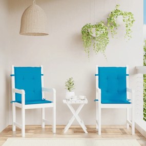 Cuscini Per Sedia 2 Pz Blu 100x50x3 Cm İn Tessuto Oxford /