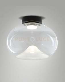 Brena plafoniera in vetro trasparente a led cct 2700k - 3000k - 400...