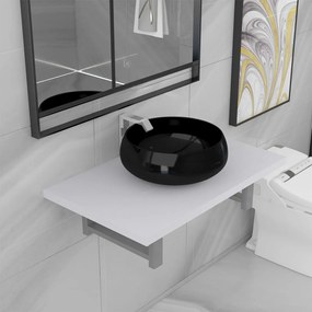 Set Mobili Da Bagno 2 Pz Ceramica Bianco /
