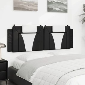 Cuscino Testiera Nero E Bianco 160 Cm İn Similpelle /