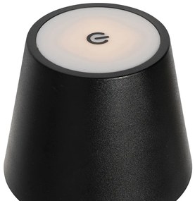 Lampada da tavolo nera con LED dimmerabile e ricaricabile IP54 - Murdock