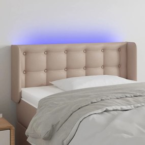 Testiera Cappuccino A Led 103x16x78/88 Cm İn Similpelle /