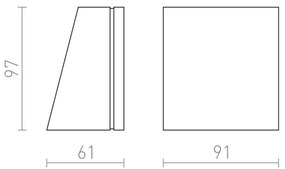 RED -Design Rendl-R10399- Applique da esterno LED GIGI LED/3,3W/230V IP65