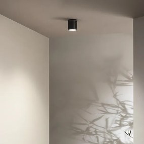 Plafoniera per esterni JUBO in alluminio Nero con diffusore in vetro D9 cm