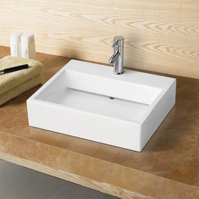 Lavabo D'Appoggio 57,5x46 Cm Rubicer "Break The Rules" Bianco Opaco