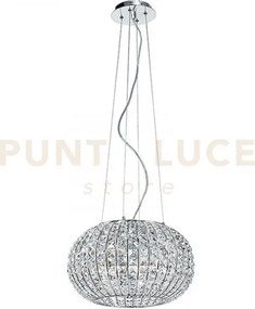 Lampadario a sospensione concert cromo 5 luci attacco e27 45x135cm ...