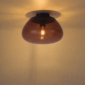 Plafoniera di design marrone con vetro marrone - Giselle
