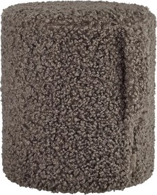 Poggiapiedi marrone scuro con rivestimento in bouclé Teddy – Blomus