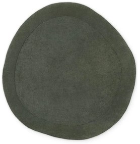 Tappeto rotondo verde scuro in misto lana tessuto a mano ø 160 cm Kari Organic – Villeroy&amp;Boch