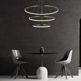 Lampadario LED a sospensione con filo LEA LED/60W/230V 4000K diametro 80 cm oro