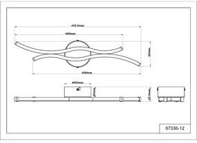 Globo 67336-12 - Plafoniera LED BOYD LED/12W/230V 3000K