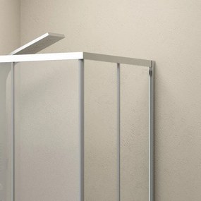 Kamalu - box doccia 70x140 cm angolare doppio scorrevole vetro 8mm altezza 200h | kel1000