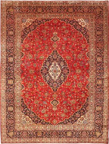 Kashan Tappeto 300 x 400 Rosso (Iran) Annodato A Mano