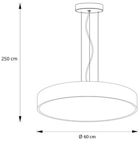 Arcchio Vanida LED a sospensione, bianco, 60 cm