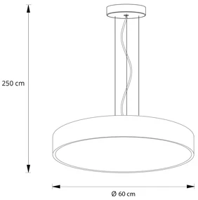 Arcchio Lampada LED a sospensione Vanida, bianco, Ø 60 cm, su/giù