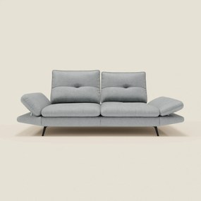 Ardex Divano 3 posti con schienali traslanti e braccioli regolabili in morbido tessuto impermeabile T06 ghiaccio