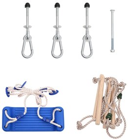 Seggiolino Per Altalena Con Scala Corda Blu 37x15 Cm Pe /