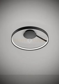 Anellolampada da parete o soffitto nero verniciato diam.55cm 3000k...