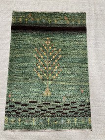 Loribaft Tappeto persiano 100 x 70 Verde (Iran) Annodato A Mano