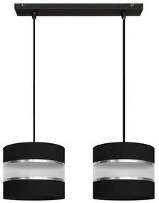 Lampadario su filo HELEN 2xE27/15W/230V nero