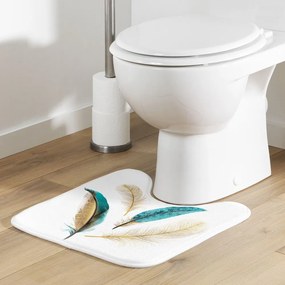 Tappetino per il bagno bianco per WC 45x45 cm Plumiss – douceur d'intérieur