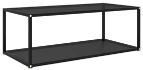322898 Vidaxl Coffee Table Black 100x50x35 Cm Tempered Glass /