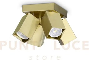 Dynamite faretto ottone orientabile 4 luci attacco gu10 lampadina i...