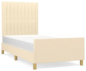 Giroletto senza materasso crema 80x200 cm in tessuto