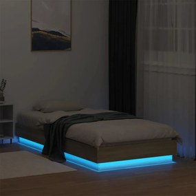 Giroletto con led rovere sonoma 90x190 cm