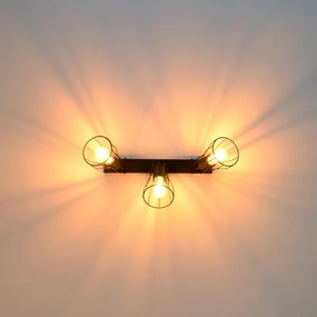 LED Faretto TUBE II 3xE27/15W/230V nero