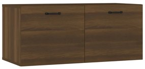 Armadietto a muro rovere marrone 80x35x36,5cm legno multistrato