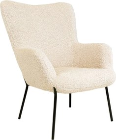 Poltrona color crema con rivestimento in pelliccia sintetica Glasgow – Bonami Essentials