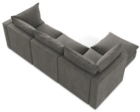 Divano angolare grigio scuro (con penisola a sinistra/con chaise lounge) Manao – Makamii