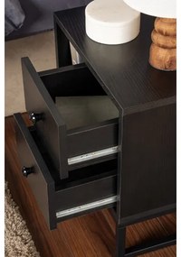 Comodino GLIMMER 50x45,2 cm nero