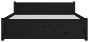 Giroletto nero in legno massello 140x200 cm