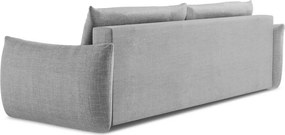 Divano grigio chiaro allungabile 230 cm Leila – Makamii