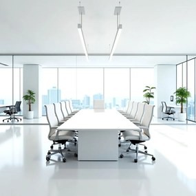 Lampada Lineare LED a Sospensione 65W 200cm bianca con driver Philips Colore Bianco Variabile CCT