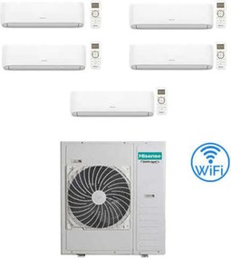 Hisense - Climatizzatore Condizionatore Hi Comfort Wifi R32 Penta Split Inverter 7000 + 7000 + 7000 + 9000 + 9000 btu con u.e. 5AMW125U4RTA