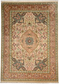 Cashmere Silk Tappeto 250 x 340 Beige (Indian) Annodato A Mano