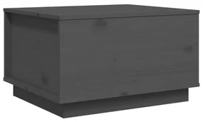 Tavolino da salotto grigio 60x50x35 cm legno massello di pino