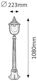 Rabalux 8679 - Lampada da esterno BARCELONA 1xE27/60W/230V