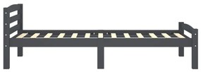 Giroletto grigio scuro in legno massello di pino 90x200 cm