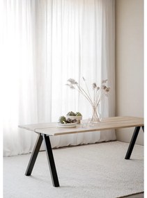 Tavolo da pranzo pieghevole con piano in rovere 220x100 cm Carradale - Rowico