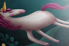 Quadro su tela – Unicorno fiabesco