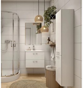 Cersanit S598-043-DSM - Mobile bagno sospeso NIKO 140x30 cm, bianco lucido