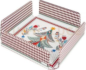 Portatovaglioli medio in cristallo acrilico decorato disegno albero