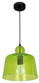 Lampadario a sospensione con filo BELL 1xE27/60W/230V verde