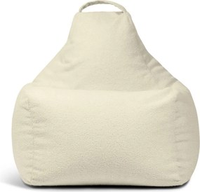 Puof a sacco grigio chiaro con rivestimento in bouclé Play Amuse – SLOWDOWN